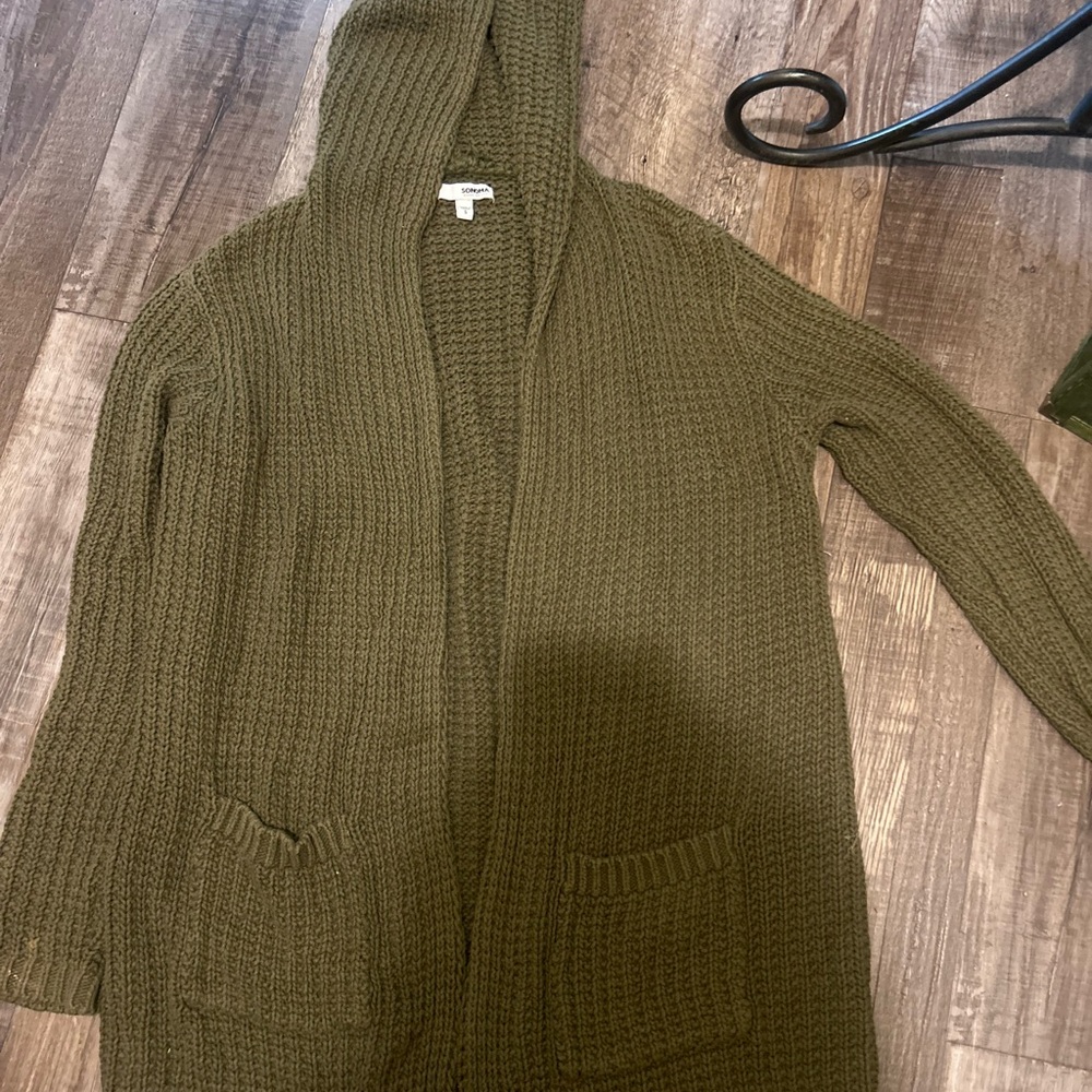Sonoma Knit Cardigan in Earthy Green